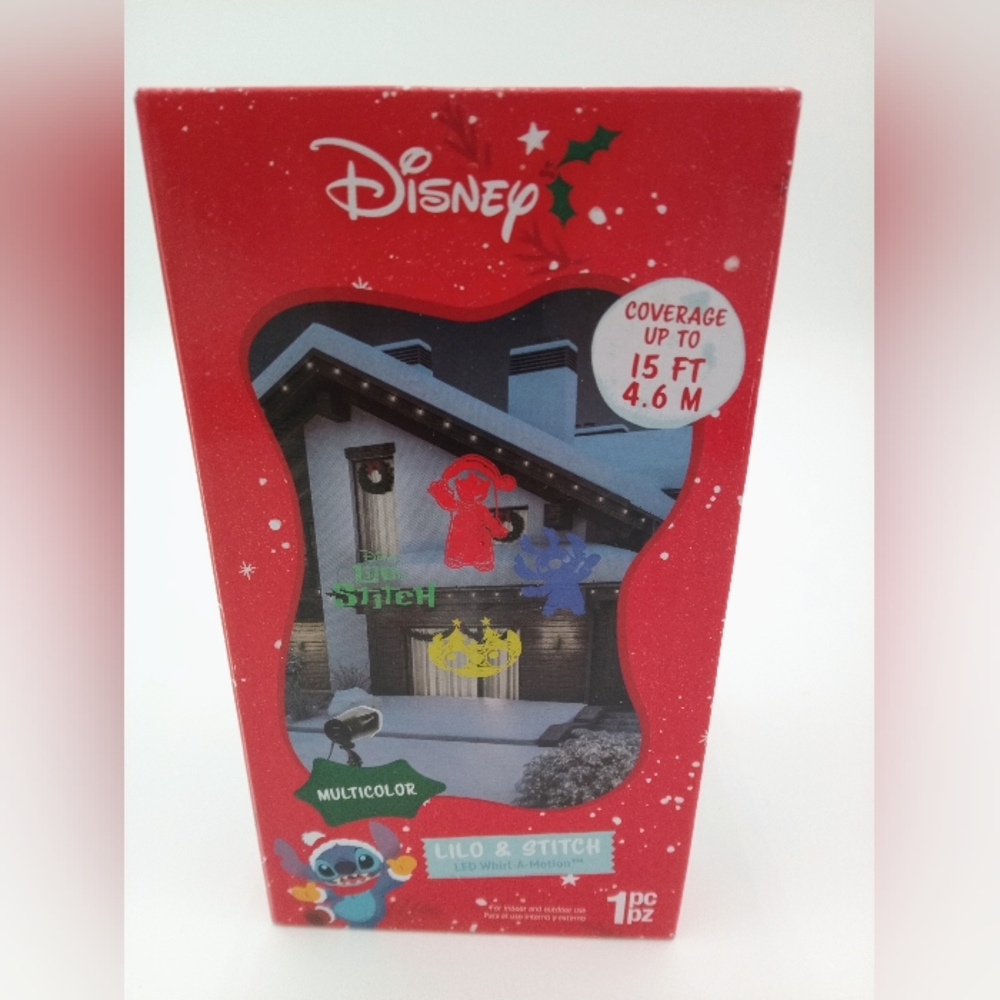 NIB Disney Lilo & Stitch Whirl-A-Motion LED Light Show Projector Multicolor